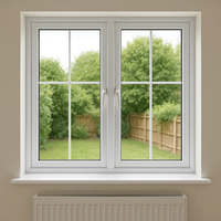 Ventanas y Puertas Abatibles Horizontales de PVC Estilo Americano Moderno con Doble Acristalamiento Templado para Casa/Villa