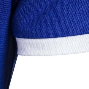 Men's <b>Blue</b> Short Sleeve Cotton <b>Polo</b> <b>Shirt</b> Solid Color Casual Breathable Regular Fit Woven Summer Wear Men's <b>Polo</b> <b>Shirts</b> For Sale - Product Image 4
