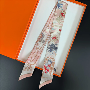 ผ้าพันคอไหมพิมพ์ลายแคชเมียร์แบบใหม่ ผ้าคาดผมริบบิ้น ผ้าพันคอผ้าทวิล ผ้าคาดผมยาว สร้อยคอ ผ้าพันคอเส้นเล็ก ของตกแต่งกระเป๋า - Product Image 5