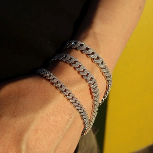 Pass Diamond Tester <b>Iced</b> <b>Out</b> VVS Cuban <b>Chain</b> 6mm 8mm 925 Moissanite Cuban <b>Chain</b> Necklace - Product Image 6