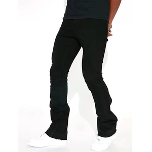 Pantalon en jean pour homme, style streetwear, couleurs unies, coupe crayon, 100% coton, taille haute, respirant, écologique, séchage rapide - Product Image 3