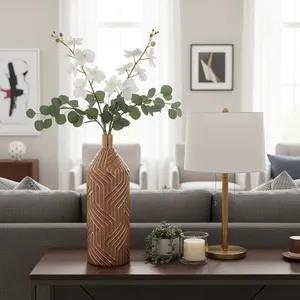 Premium Metal Flower Vase ZAHID EXPORTS ZE-3601Y Luxury High End Coastal Iron Eco-Friendly for Hotel Living Room Home Decoration - Product Image 4