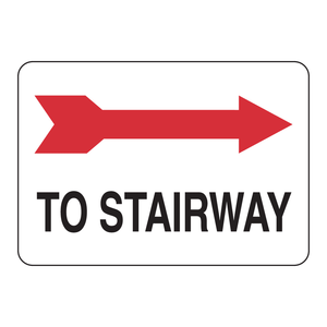 Panneau de signalisation de sécurité intérieur/extérieur Brady 7x10 pouces en PC pour escaliers et circulation - Product Image 3