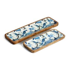 Juego de 2 Platos Elegantes para Servir Frutas y Aperitivos, Diseño Artesanal Ideal para Cocina, Comedor, Hotel y Cafetería - Product Image 5