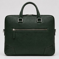 Gravs Genuine Leather Men's Vintage Laptop Briefcase Professional Business Messenger Bag Lightweight Durable Luxury Summer