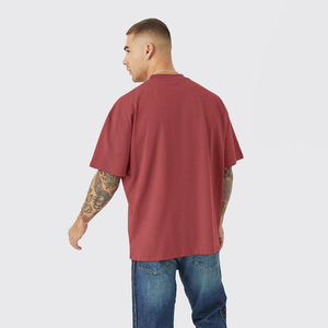 Wholesale Breathable 100% Cotton Washed Heavy <b>Weight</b> <b>Blank</b> Oversized Men's T-Shirt Custom - Product Image 4