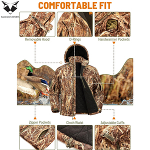 Chaquetas de Caza Premium Resistentes al Viento, Estampadas, en Poliéster/Nailon, con Patrón de Hierba Personalizado, Resistentes al Agua - Product Image 5