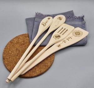 Best Selling Traditional Decorative Wooden Spoon Cooking <b>Tool</b> Smooth Polished Finish Dishwasher <b>Safe</b> Custom Quantity Available - Product Image 1