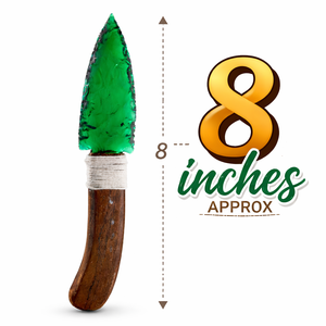 Cuchillo de Obsidiana Verde Hecho a Mano, Hoja de Cristal Duradera, Herramienta Decorativa Coleccionable, Regalo para el Hogar, Arte y Artesanía, Exhibición de Cristal - Product Image 3