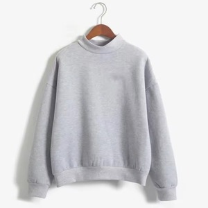 Sweat-shirt surdimensionné en coton de haute qualité pour femme, col rond, en molleton personnalisé, épaules tombantes, coupe-vent écologique, idéal pour l'hiver - Product Image 3