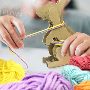 Kit de Manualidades Educativo DIY con Hilos para Enrollar Conejos, Fácil y Divertido, para Niños de 7+ Años, Juguete de Rompecabezas de Cartón - Product Image 2