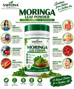Poudre de feuilles de Moringa Saffona 100g Ingrédient alimentaire botanique naturel à base de plantes - Product Image 2