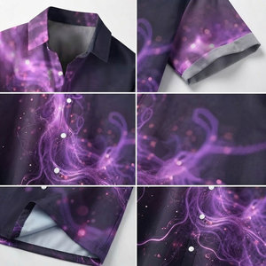 เสื้อเชิ้ตฤดูร้อนไร้รอยต่อสำหรับผู้ชาย ผ้าฝ้าย 100% เสื้อลำลอง ระบายอากาศได้ดี เสื้อผ้าสำหรับใส่กลางแจ้งในฤดูใบไม้ร่วง เสื้อเชิ้ตผู้ชาย - Product Image 3