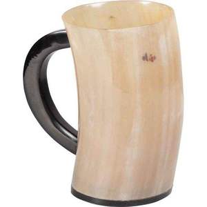 Verre à bière Viking en matériaux naturels de qualité supérieure, base en bois ou en résine, qualité artisanale durable, idéal pour les collections de cadeaux - Product Image 2