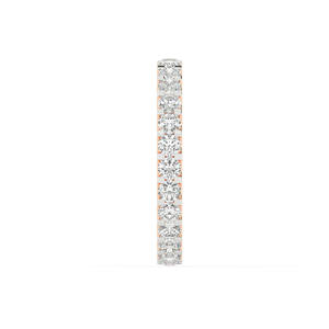 Bagues de mariage en or 10k, 14k, 18k avec diamants de laboratoire pour femmes, alliance complète sertie de diamants assortis - Product Image 4