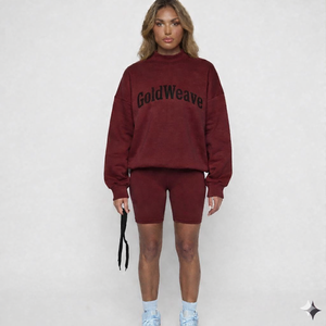 Sweat-shirt à col montant style urbain, coupe oversize, en mélange de coton, pull chaud d'hiver, streetwear décontracté, haut tendance - Product Image 1