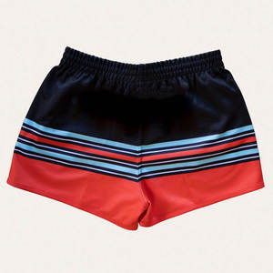 Shorts de rugby unisexes personnalisés imprimés par sublimation, respirants, à séchage rapide, avec poches et fermetures éclair, pour la course à pied et les sports de football. - Product Image 1