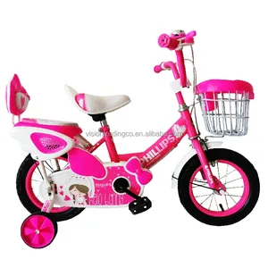 Bicicleta barata de buena calidad para niñas a la venta 12 14 16 18 pulgadas Rosa rojo bicicleta para niños pequeños