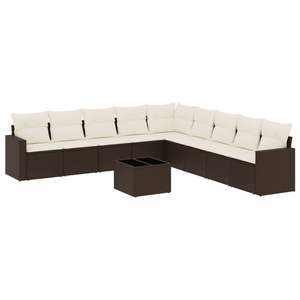 Conjunto de Sofás Modulares Grandes de Ratán PE Marrón para Jardín, Muebles de Patio con un Elegante Diseño Modular - Product Image 2