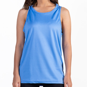 OEM Custom High Quality Breathable Women's Fitness Workout Yoga Tank <b>Top</b> Front Logo Soft Jersey Fabric Stretched - Product Image 1