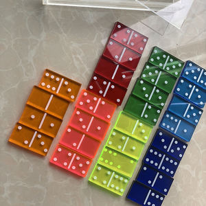 Juego de Dominó Doble Seis de Resina, Piezas de Juego Duraderas, Estuche para Dados para Torneos, Ecológico, Alto Estándar - Product Image 2