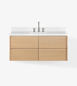 Made to Order Xerxes 48 Inch Bathroom <b>Vanity</b> Cabinet Single Sink Cabinet Only 4 Finish Options Factory Direct Vietnam - Product Image 1