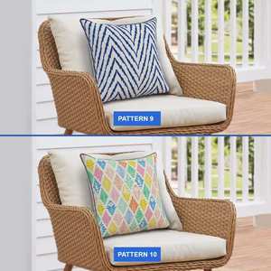 Printed Pillow Covers from Viet Nam HDT Waterproof UV Resistant Ikat <b>Throw</b> Pillow Outdoor <b>Chair</b> Protection 30 days - Product Image 4