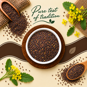 Graines de moutarde noire indiennes, entières, brutes, ingrédient aromatisant naturel pour la cuisine, l'assaisonnement, la transformation alimentaire et la vente en gros - Product Image 1