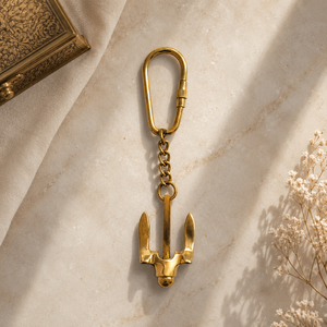 Porte-clés Ancre en Laiton Doré SHUBHAM, Léger, Impression Numérique, Souvenir Nautique - Product Image 5