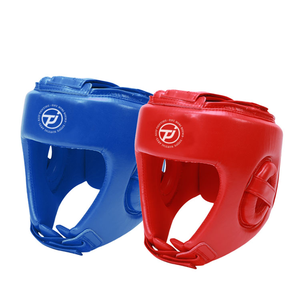 Protector de Cabeza de Boxeo Rojo Ajustable de Cuero Profesional Personalizado al por Mayor para Entrenamiento de Combate - Product Image 3