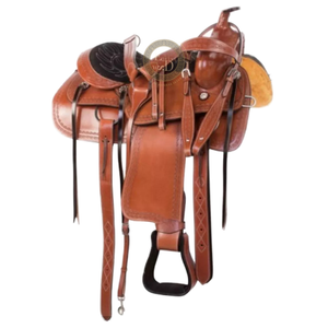 Selles en cuir personnalisables de haute qualité Western Horse Barrel Trail Racing Pleasure pour l'équitation Taille de cheval 10-18 - Product Image 1