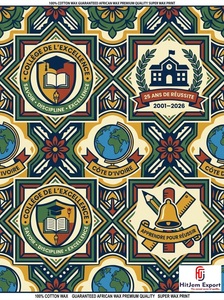 Premium African Wax Print Fabric Supplier Custom School Anniversary Convention Celebration Fabric Manufacturer OEM ODM - Product Image 5