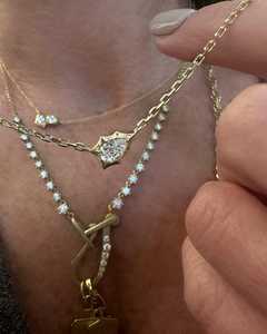 สร้อยคอจี้เพชรเม็ดเดี่ยวทรงลูกแพร์ ทอง 14k 18k เพชรเลี้ยงในห้องปฏิบัติการ สไตล์มินิมอล เหมาะสำหรับใส่ทุกวัน ของขวัญสำหรับเธอ ขายส่ง - Product Image 4