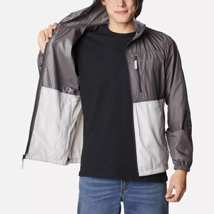 <b>Mens</b> Lightweight Hooded Windbreaker <b>Jacket</b> Casual Zip Up Outdoor <b>Running</b> Sports Coat Breathable Color Block Waterproof - Product Image 3