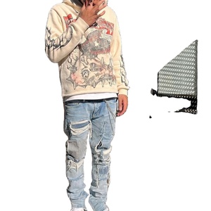 Sudadera con capucha para mujer de alta calidad 100% algodón visita viejo Casual bordado térmico logotipo personalizado Puff estampado al por mayor - Product Image 4