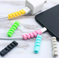 Protector de Cable en Espiral de Goma al por Mayor para Cable de Carga de iPhone, Protectores de Cable para Teléfonos Móviles