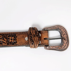 Vintage Western Leather <b>Belt</b> Floral Engraved buckle <b>belt</b> Men's hand <b>tooling</b> <b>belt</b> Genuine Western Leather <b>Tooling</b> <b>Belt</b> - Product Image 1