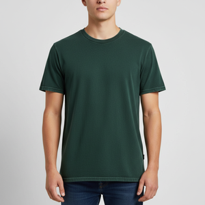 Wholesale Tee Shirt Manufacturer High Quality 210 Gsm Basic Soft Jersey Beach Party Lightweight Plain Black T Shirt for Men - Product Image 5