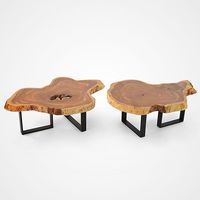 Table basse moderne en bois époxy éco-responsable et durable, bord brut, garantie 5 ans, personnalisable pour salon