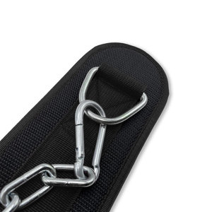 For Hot Gym Exercise Waist Support Weightlifting <b>Belt</b> <b>Elastic</b> Brace Fitness Safety Back Support Dip <b>Belt</b> with Steel Chain - Product Image 4