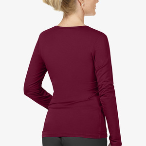 Haut médical OEM à manches longues pour femme, confortable, à porter sous les blouses, pour usage en clinique et en hôpital - Product Image 2