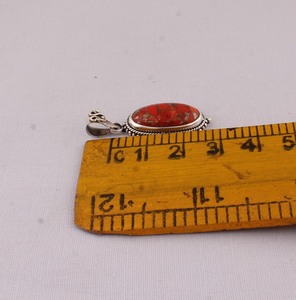 Colgante de Cobre Naranja al por Mayor, Plata Sólida 925, Joyería Artesanal de Diseñador, Colgante de Gema Compuesta Púrpura, Precio de Fábrica - Product Image 4