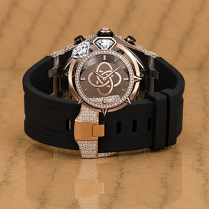 Montre de luxe à cadran rond en moissanite pour homme, bracelet entièrement serti de diamants - Product Image 4