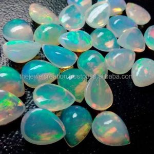 5mm 6mm 7mm Natural Ethiopian <b>Opal</b> Smooth Pear Calibrated Cabochons Loose Gemstones Wholesale Price From Manufacturer Online DIY - Product Image 2