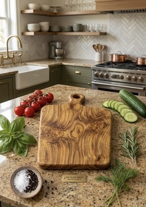Planche à découper en bois antidérapante très demandée, qualité supérieure, idéale pour couper facilement la viande et les légumes - Product Image 3