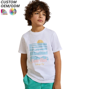 T-shirt graphique imprimé sur mesure en gros, 100 % coton, décontracté, à manches courtes, pour l'été, pour enfants, garçons et filles, coupe oversize - Product Image 5