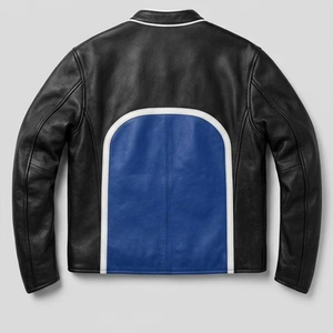 Blouson en cuir d'hiver personnalisé pour sororités et fraternités, unisexe, grandes tailles, pour la vente en gros d'articles vestimentaires moto avec personnalisation - Product Image 5