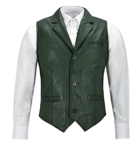 Chaleco de Hombre de Moda de Invierno, Casual, de Alta Calidad, de Cuero Genuino, Transpirable, Corto, Hecho a Medida, Nuevo y Moderno - Product Image 1