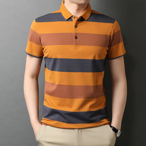 Polo d'été pour homme à rayures, respirant, séchage rapide, en coton, grandes tailles, best-seller - Product Image 6