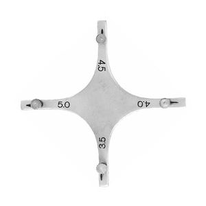 Positionneur d'orthodontie dentaire de type étoile Boone pour brackets métalliques, avec jauge Boone CE par Grip Surgical - Product Image 1